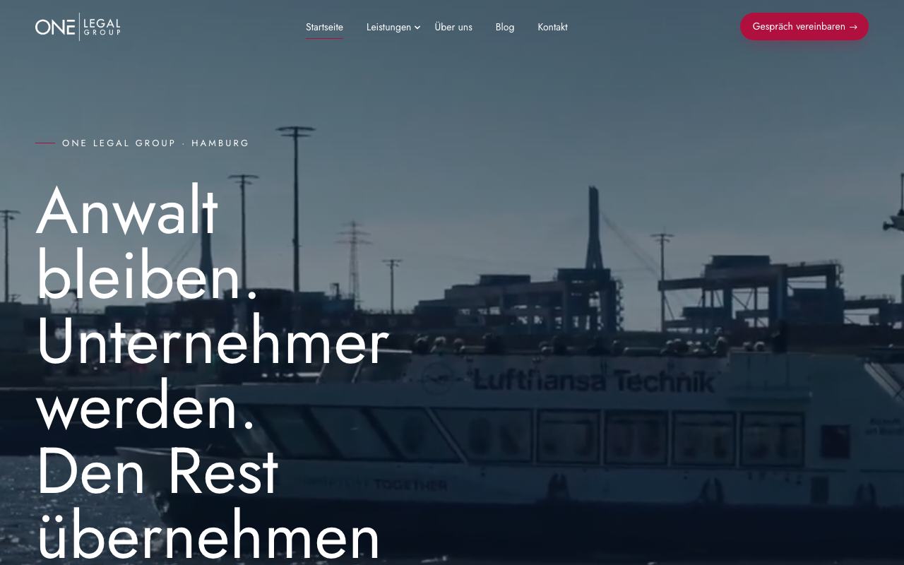 Startseite der OneLegal Group